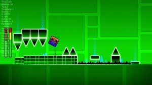 прохожу в практике уровни с 1 по 10 в  geometry dash