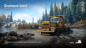 SnowRunner:Drummond Island, Michigan - ENTRANCE THROUGH THE ISLAND LAKE(ЗАЕЗД ЧЕРЕЗ ОСТРОВНОЕ ОЗЕРО)