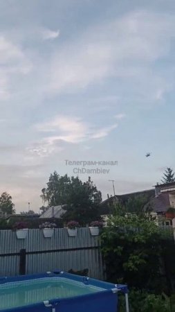 Боевой вертолет Ка-52 ВКС России сбивает ракетой"Игла-В"украинский дрон самолётного типа в Липецкой