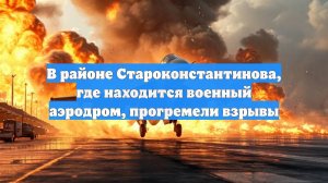 В районе Староконстантинова, где находится военный аэродром, прогремели взрывы