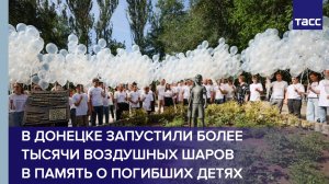 В Донецке запустили более тысячи воздушных шаров в память о погибших детях