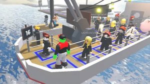 Отстоял очередь на морском судне, что бы спуститься посмотрель глубины морского океана Роблокс