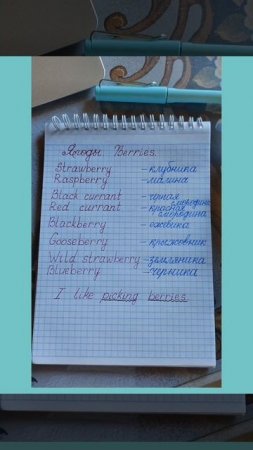 Ягоды на английском языке