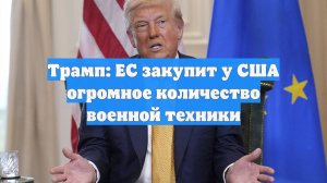 Трамп: ЕС закупит у США огромное количество военной техники