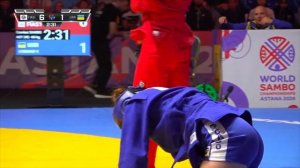 ISTOMINA (FIAS 1) vs LYSENKO (UKR). World SAMBO Championships Astana 2024