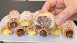 Это настоящая Бомба, вкуснейшие КАННОЛИ...🥐🍫💣😋