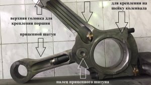 Шатунный механизм дизеля 5Д49. Назначение и устройство.