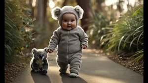 коала думает что ребенок в костюме ее сын гигант