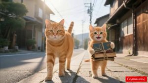 Котик идет в школу