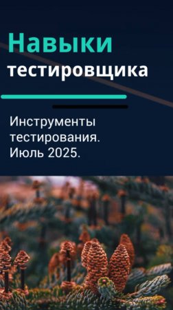 Навыки тестировщика. Инструменты тестирования. Июль 2025.