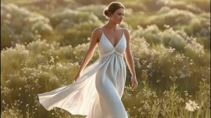 А ты идёшь по полю в белом платье