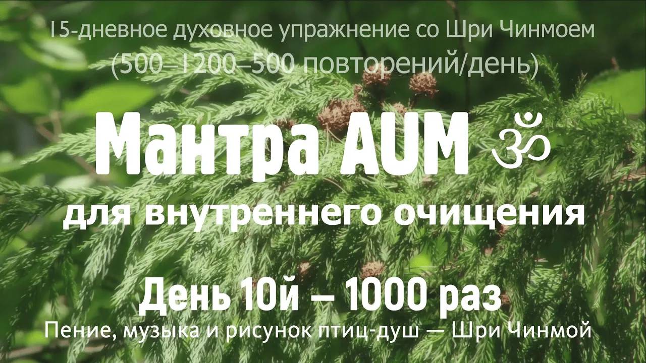 AUM для внутреннего очищения. День 10 — 1000 раз (5-1.2) | Музыка, голос и рисунок — Шри Чинмой