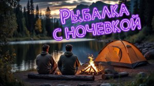 Рыбалка с ночевкой, костёр,  палатка и тишина. Щука есть — но за кадром