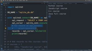 231. Практика - Чтение данных из таблицы SQLite.