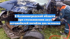 В Калининградской области при столкновении двух автомобилей погибли два человека