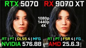 RTX 5070 vs RX 9070 XT | Ultimate Ray Tracing Battle | DLSS 4 vs FSR 4 + FG/MFG | 1080p 1440p 4K