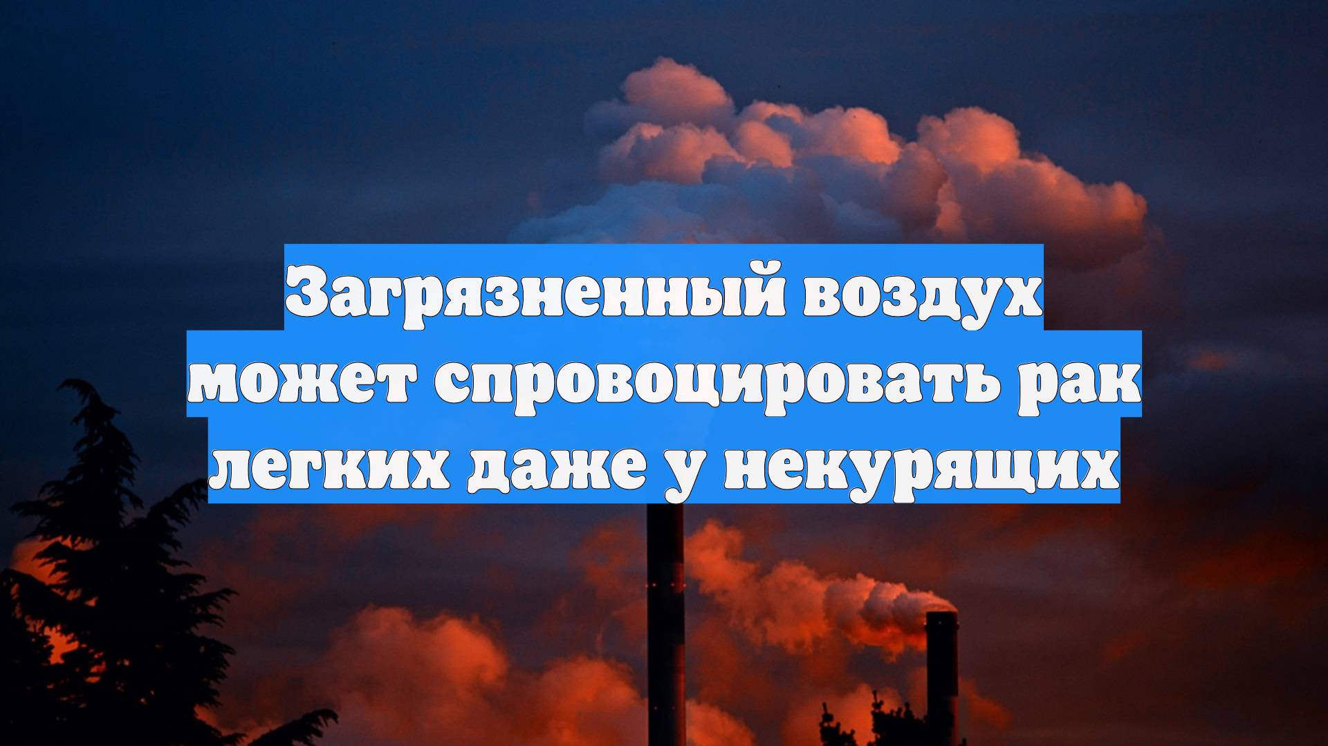 Загрязненный воздух может спровоцировать рак легких даже у некурящих