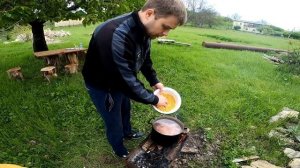 ПРИГОТОВИЛИ ГОРОХОВЫЙ СУПЧИК НА КОСТРЕ В СЕЛЕ КАНЦИЛЬ/КОНЦИЛЬ