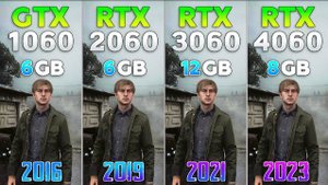 GTX 1060 vs RTX 2060 vs RTX 3060 vs RTX 4060 - Test in New Games 2025