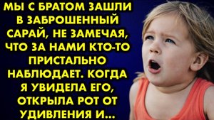 Мы с братом  зашли в заброшенный сарай, не замечая, что за нами кто-то пристально наблюдает...