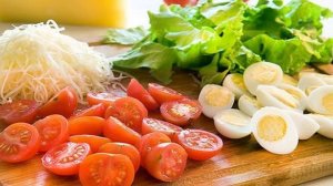 Диетический салат с креветками
