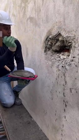 Как быстро и без проблем заделать отверстие в бетонной стене.