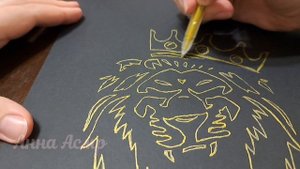 Золотой лев 🦁 #рисунок #рисую #АСМР #ASMR #творчество #лев