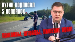 Путин подписал 5 законов для водителей: штрафы, пошлины, лишение прав!