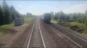 Поезда / Видео про поезда - смотрим на железную дорогу из последнего вагона поезда (часть 2)