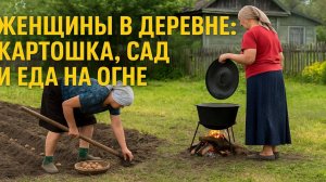 Жизнь в деревне: женщины сажают огород, готовят мясо и картошку в казане – просто вкусно!