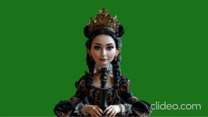 Её королевское Величество -- черная шахматная  королева Лена.
Её королевство - стол моего компьютера