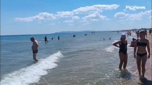 Анапа пляж Витязево сегодня 27 июля 2025. Море, погода в Анапе сейчас. Есть ли мазут на пляжах Анапы