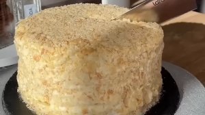 Хрустящий и безумно нежный «НАПОЛЕОН»...🍰😋    Рецепт в описании ✍️