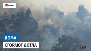 Лесной пожар охватил центральную Грецию