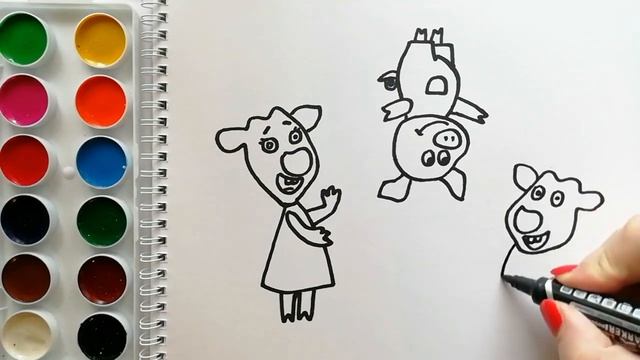 ОРАНЖЕВАЯ КОРОВА раскраска для детей. Мультик-раскраска.