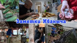 Лето в деревне: печные работы продолжаются, приехал старший внук и град в конце июня