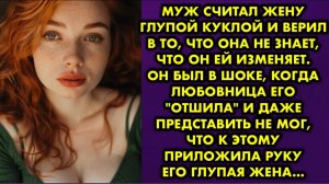Муж считал жену глупой куклой и верил в то, что она не знает что он ей изменяет. Он был в шоке...