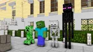 Милая история про оборотня и вампира - Майнкрафт мультфильм