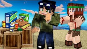 ЧТО Я ВОЗЬМУ С СОБОЙ НА ПЛОТ? ДЕВУШКУИЛИ ПРИПАСЫ? ДЕНЬ2- ЗОМБИ АПОКАЛИПСИС МАИНКРАФТ