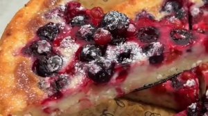Творожно-ягодный ПИРОГ к чаю...🥧🍒🍵😋    Рецепт в описании ✍️