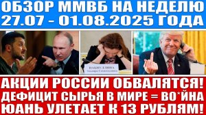 Гигантский обзор рынка / РЫНОК АКЦИЙ РОССИИ ГОТОВ К ОБВАЛУ / Встреча Путина и Зеленского? Юань на 13