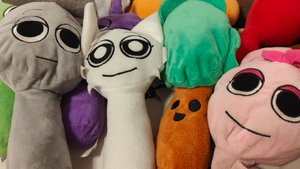 наши мягкие игрушки спрунки для детей, веселые игрушки спрунки, играем в sprunki