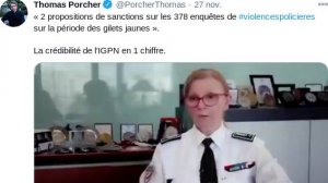 2 propositions de sanctions sur les 378 enquêtes de violencespolicieres sur la période de