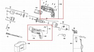 Оригинальный Корпус 201396002 для ремонта дрели AEG BE 705 R