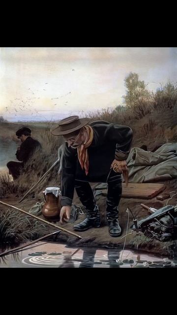 Ожившая картина Василия Перова «Рыболов» смотреть онлайн