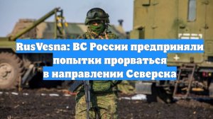 RusVesna: ВС России предприняли попытки прорваться в направлении Северска