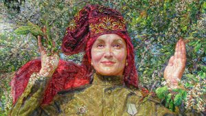 Картина "Невеста Победы" на природе