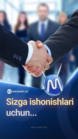 Sizga ishonishlari uchun...