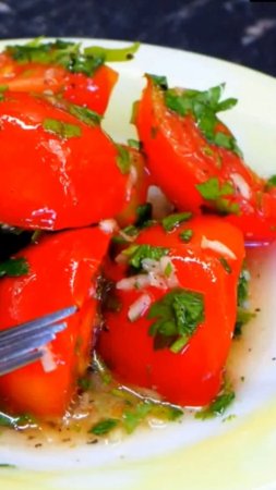 Маринованные помидоры за два часа. Быстрая закуска. #shorts
