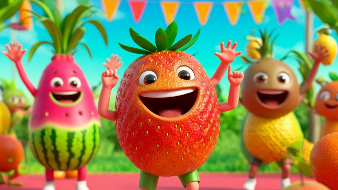 Хлопай в ладоши, Веселые фрукты Двигаются, танцуют, играют, Детская сенсорная танцевальная вечеринка смотреть онлайн